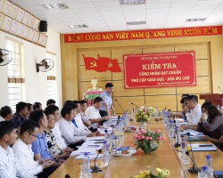 Bộ giáo dục và đào tạo kiểm tra  phổ cập giáo dục, xóa mù chữ huyện Điện Biên Đông