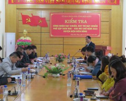 Kiểm tra công nhận đạt chuẩn, duy trì đạt chuẩn phổ cập giáo dục - xóa mù chữ huyện Điện Biên Đông năm 2022
