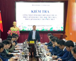 Bộ GD&ĐT kiểm tra, thẩm định kết quả phổ cập giáo dục Tiểu học, phổ cập giáo dục THCS năm 2024 đối với huyện Điện Biên Đông