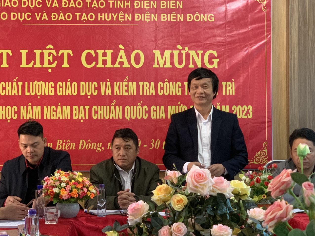 Thầy Đào Thái Lai Trưởng Phòng giáo dục Mầm Non Tiểu học, Sở Giáo dục và Đào tạo phát biểu chỉ đạo